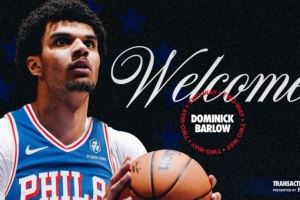 76人官方：球队与前锋多米尼克-巴洛签下一份双向合同