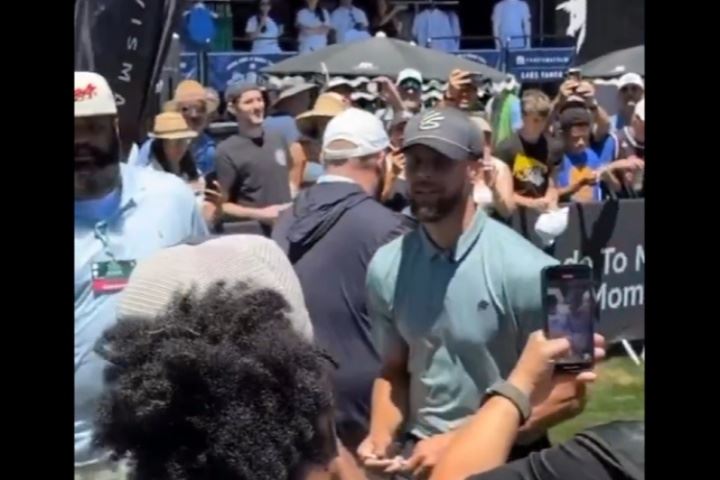 😂巅峰已过！塔霍湖高尔夫名人赛 库里试投三分篮板都没碰到