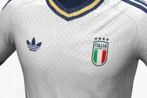 这一身如何？意大利26年世界杯客场球衣谍照：古罗马柱状图案装饰