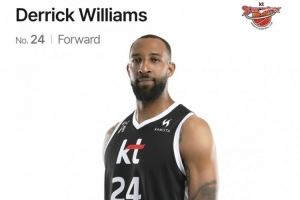 媒体人：前NBA榜眼德里克-威廉姆斯在韩国表现挣扎 场均仅9.5分